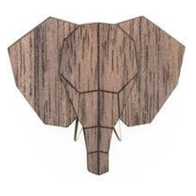 BeWooden Brosche aus Holz - Elefant | Mode Schmuck