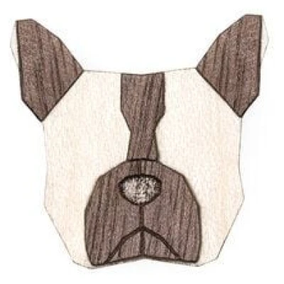 BeWooden Brosche aus Holz "French Bulldog" | Mode Schmuck