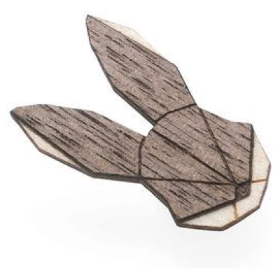 BeWooden Brosche aus Holz - Hase | Mode Schmuck