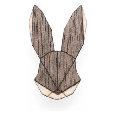BeWooden Brosche aus Holz - Hase | Mode Schmuck