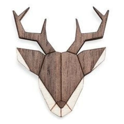 BeWooden Brosche aus Holz - Hirsch | Mode Schmuck