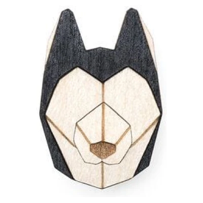 BeWooden Brosche aus Holz - Husky | Mode Schmuck