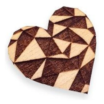 BeWooden Brosche aus Holz "Love Brooch"