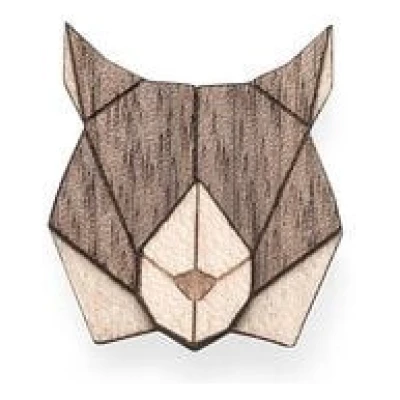 BeWooden Brosche aus Holz - Luchs | Mode Schmuck