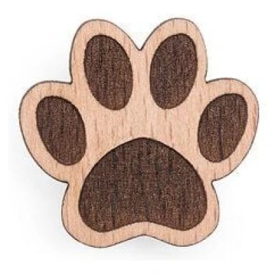 BeWooden Brosche aus Holz - Pfote | Mode Schmuck