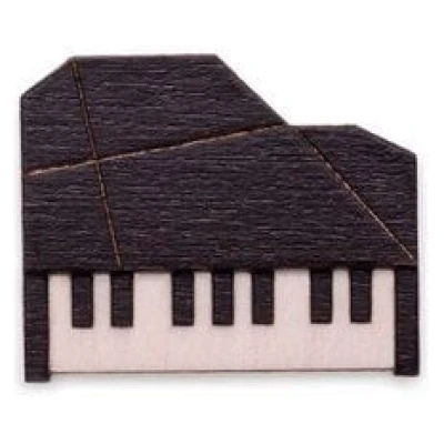 BeWooden Brosche aus Holz "Piano Brooch"
