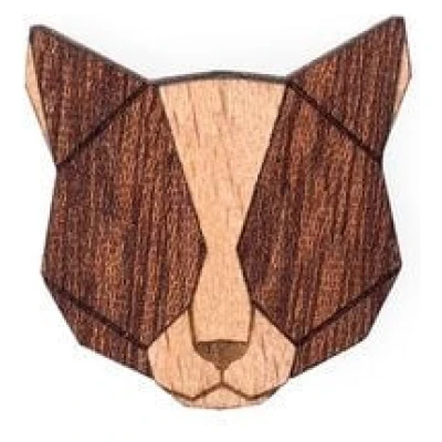 BeWooden Brosche aus Holz - Rote Katze | Mode Schmuck