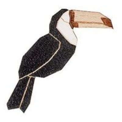 BeWooden Brosche aus Holz - Tukan Brosche | Mode Schmuck | Unisex