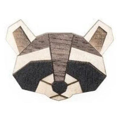 BeWooden Brosche aus Holz - Waschbär | Mode Schmuck