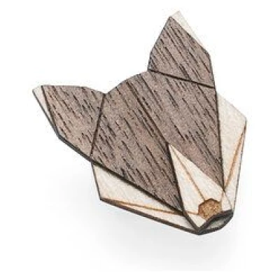 BeWooden Brosche aus Holz - Wolf | Mode Schmuck