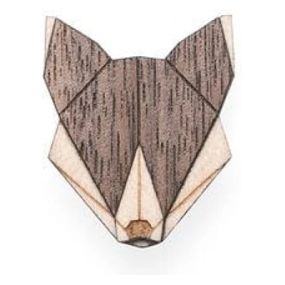 BeWooden Brosche aus Holz - Wolf | Mode Schmuck