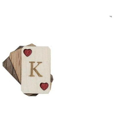 BeWooden Broschen aus Holz für Paare | Mode Schmuck | König und Königin