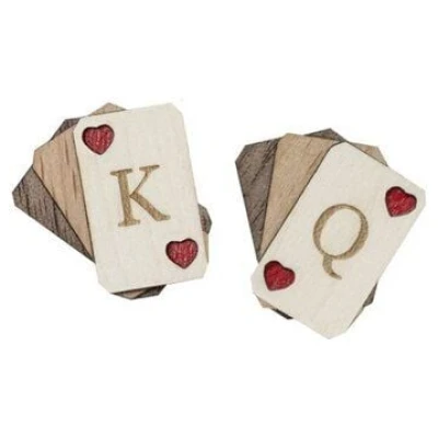 BeWooden Broschen aus Holz für Paare | Mode Schmuck | König und Königin