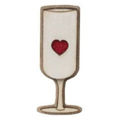 BeWooden Broschen aus Holz für Paare | Mode Schmuck | Rot- und Weisswein