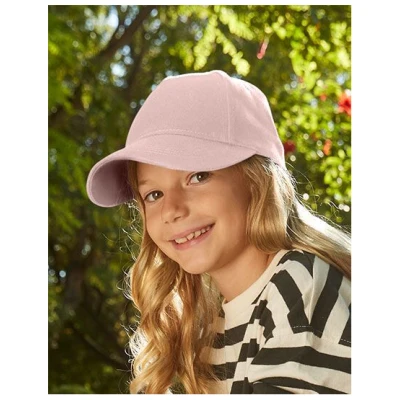 Beechfield Junior Organic Cap mit Kindersicherem Knopf aus Bio - Baumwolle