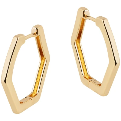 Bella Hexagonal Hoop Earrings