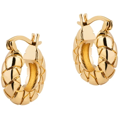 Bella Textured Hoop Earrings