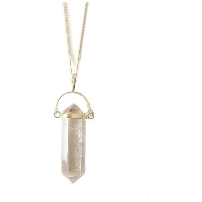 Bergkristall Halskette in Pendelform von Crystal and Sage