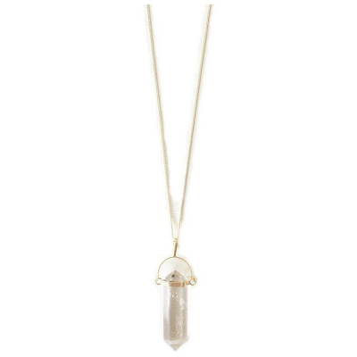 Bergkristall Halskette in Pendelform von Crystal and Sage