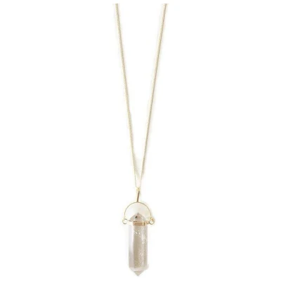 Bergkristall Halskette in Pendelform von Crystal and Sage