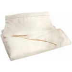 Bettwäsche Bio-Baumwolle Veilchenblau Set - natur mit Bordüre 100x135 / 40x60 cm