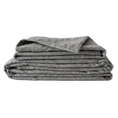 Bettwäsche Set: Flanell dunkelgrau