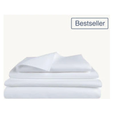 Bettwäsche Set: Halbleinen weiß