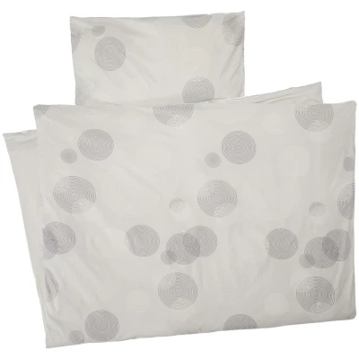 Bettwäsche zum Wenden Bio-Baumwolle Kreis Bettbezug 135 x 200 cm, Kissen 80 x 80 cm