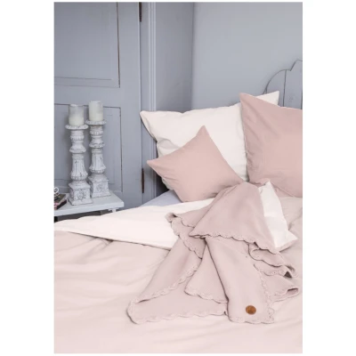 Biber Bettwäsche zum Wenden Bio-Baumwolle rosé Bettbezug 135 x 200 cm, Kissen 80 x 80 cm
