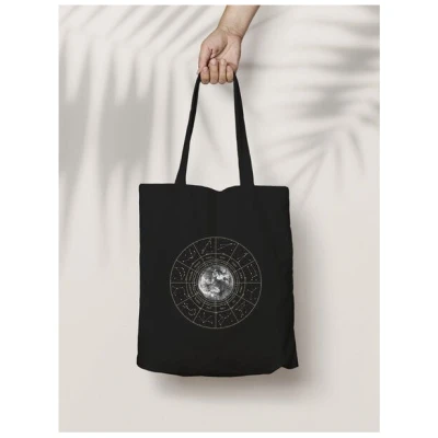 Bio-Baumwolltasche bedruckt - Sternzeichen - Fairtrade - schwarz // ShellyCreates