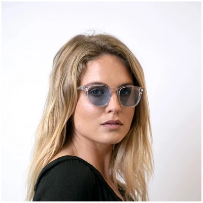 Bird Eyewear Damen vegan Athene Sonnenbrille Clear Blaue Gläser