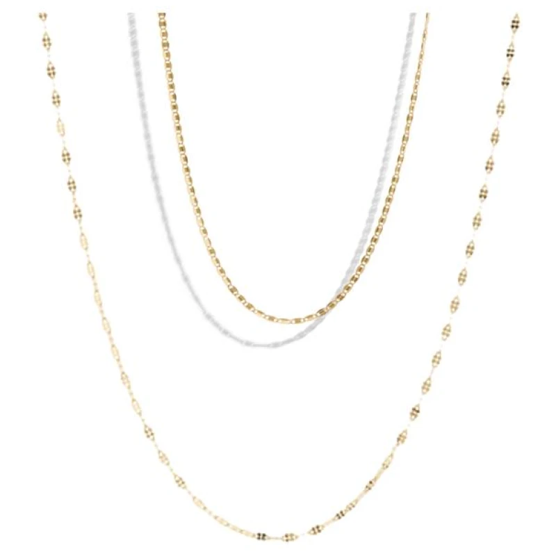 Bound Studios Damen vegan Das Elegante Halsketten-Set 18 Karat Vergoldet