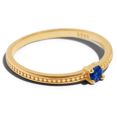 Bound Studios Damen vegan Der Emma Ring Gold Blau
