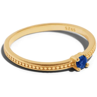 Bound Studios Damen vegan Der Emma Ring Gold Blau
