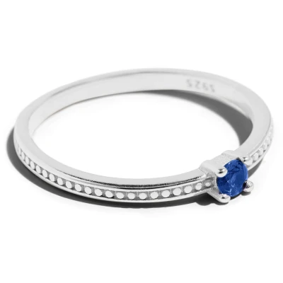 Bound Studios Damen vegan Der Emma Ring Silber Blau