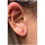 Bound Studios Damen vegan Der Sally Stud Massiv Gold Rosa