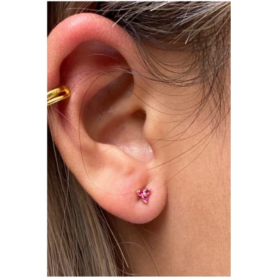 Bound Studios Damen vegan Der Sally Stud Massiv Gold Rosa