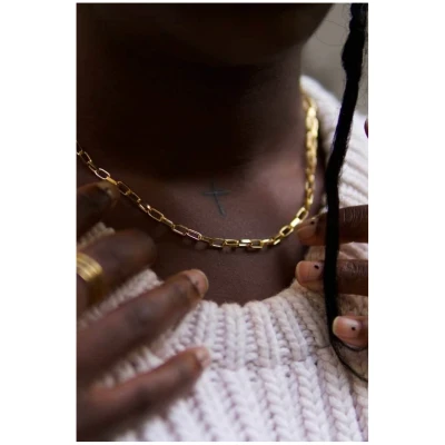 Bound Studios Damen vegan Halskette Bilie 18k Vergoldet