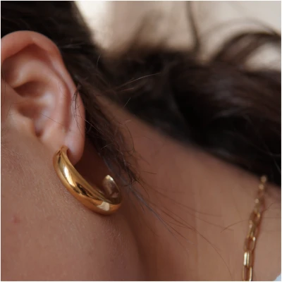 Bound Studios Damen vegan Hoop Large The Harper 18k Vergoldet