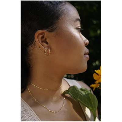 Bound Studios Damen vegan Ohrringe The Base Hoop Medium 18k Gold Plated Gold Vermeil