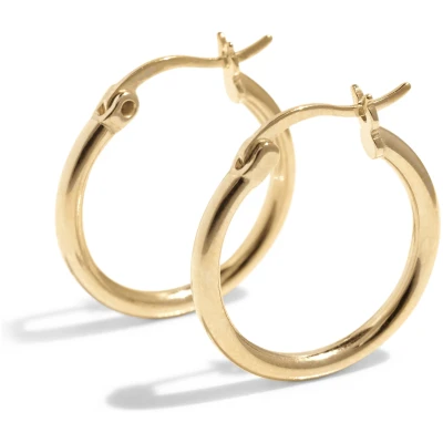 Bound Studios Damen vegan Ohrringe The Base Hoop Medium 18k Gold Plated Gold Vermeil