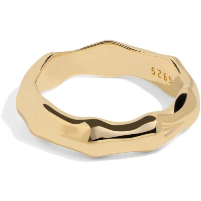 Bound Studios Damen vegan Ring Bambus Vergoldet