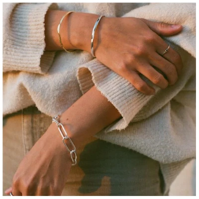 Bound Studios Damen vegan Twice Is Nice Armband-Set Aus Vergoldetem Sterlingsilber