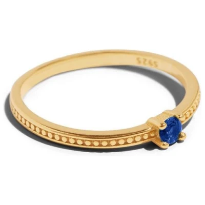 Bound Studios Der Emma ring - blauem Stein aus massivem 14-karätigem Gold