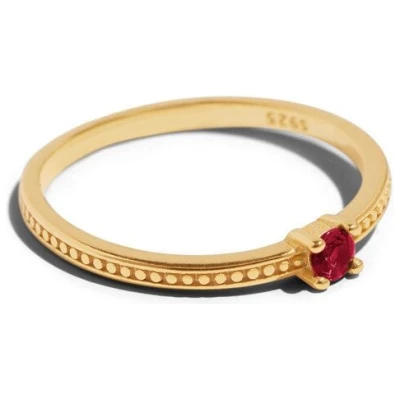 Bound Studios Der Emma ring - rotem Stein aus massivem 14-karätigem Gold