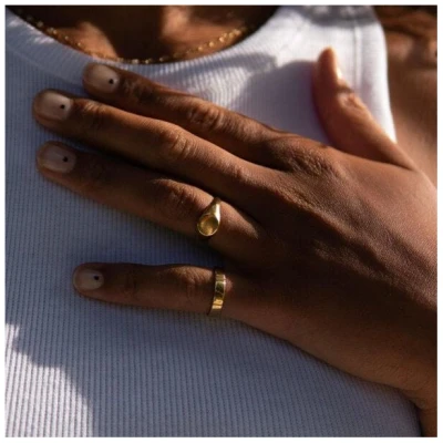 Bound Studios THE IMANI RING - Massives 14-karätiges Gold