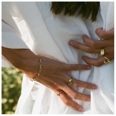 Bound Studios THE SPENCER RING - Massives 14-karätiges Gold