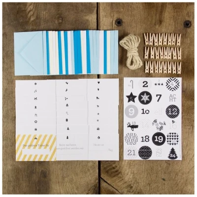 Bow & Hummingbird Adventskalender Eisblau