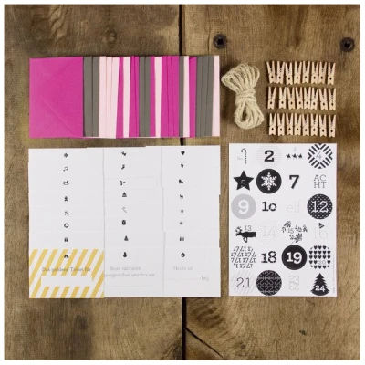 Bow & Hummingbird Adventskalender Pink/Graphit