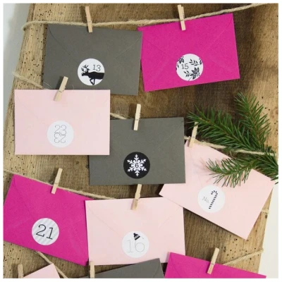Bow & Hummingbird Adventskalender Pink/Graphit